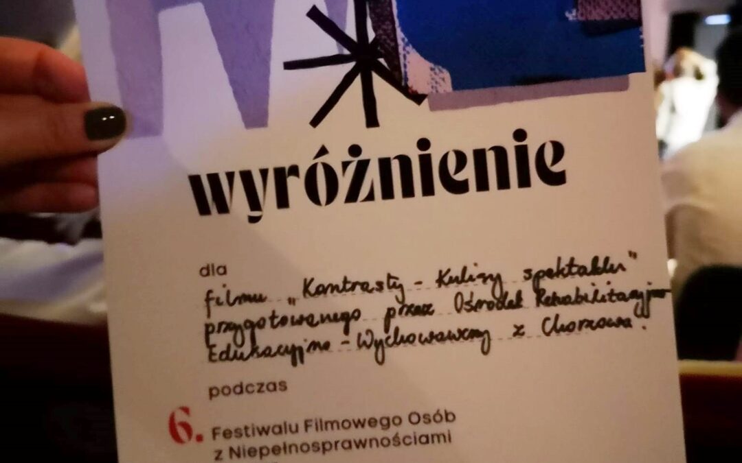 Wyróżnienie na Festiwalu Filmowym FilmOn