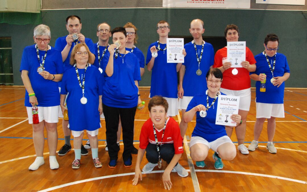 Drużyna sportowa WTZ na Spartakiadzie w Siemianowicach Śl.