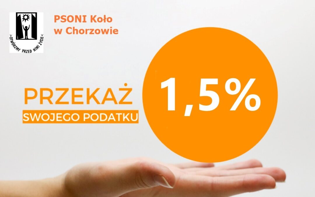 Przekaż nam 1,5% z podatku PIT. Dziękujemy!