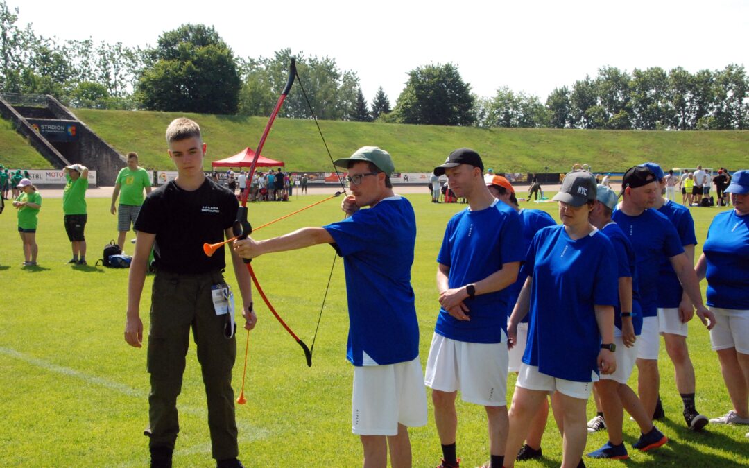 Drużyna sportowa WTZ na Spartakiadzie w Świętochłowicach